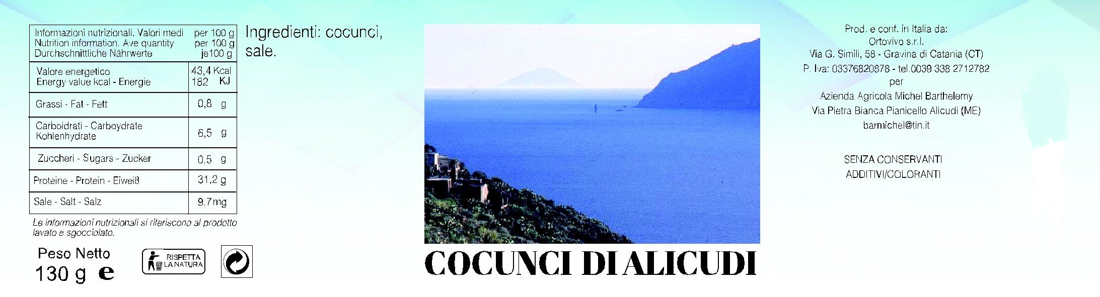 Cocunci vaso da 130 gr
