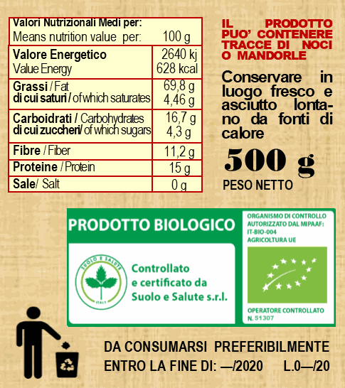 Nocciole di Montalbano sgusciate crude 500g