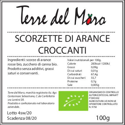 Scorzette di arance croccanti 100 g