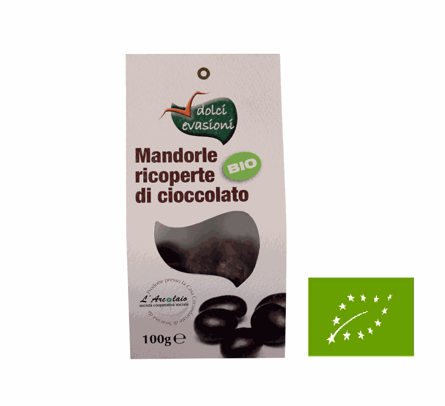 mit Schokolade überzogene Mandeln, 100g