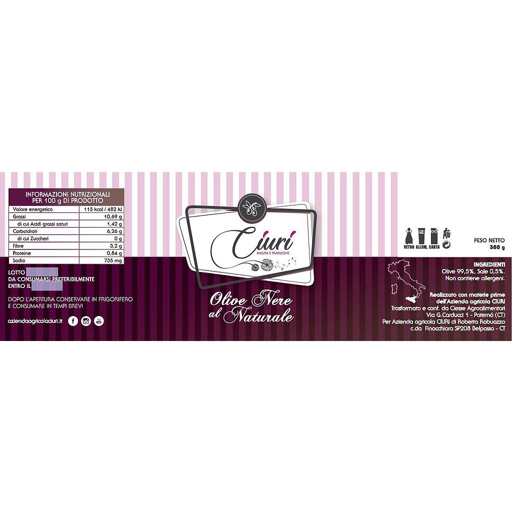 Olives noires entières - 380 g