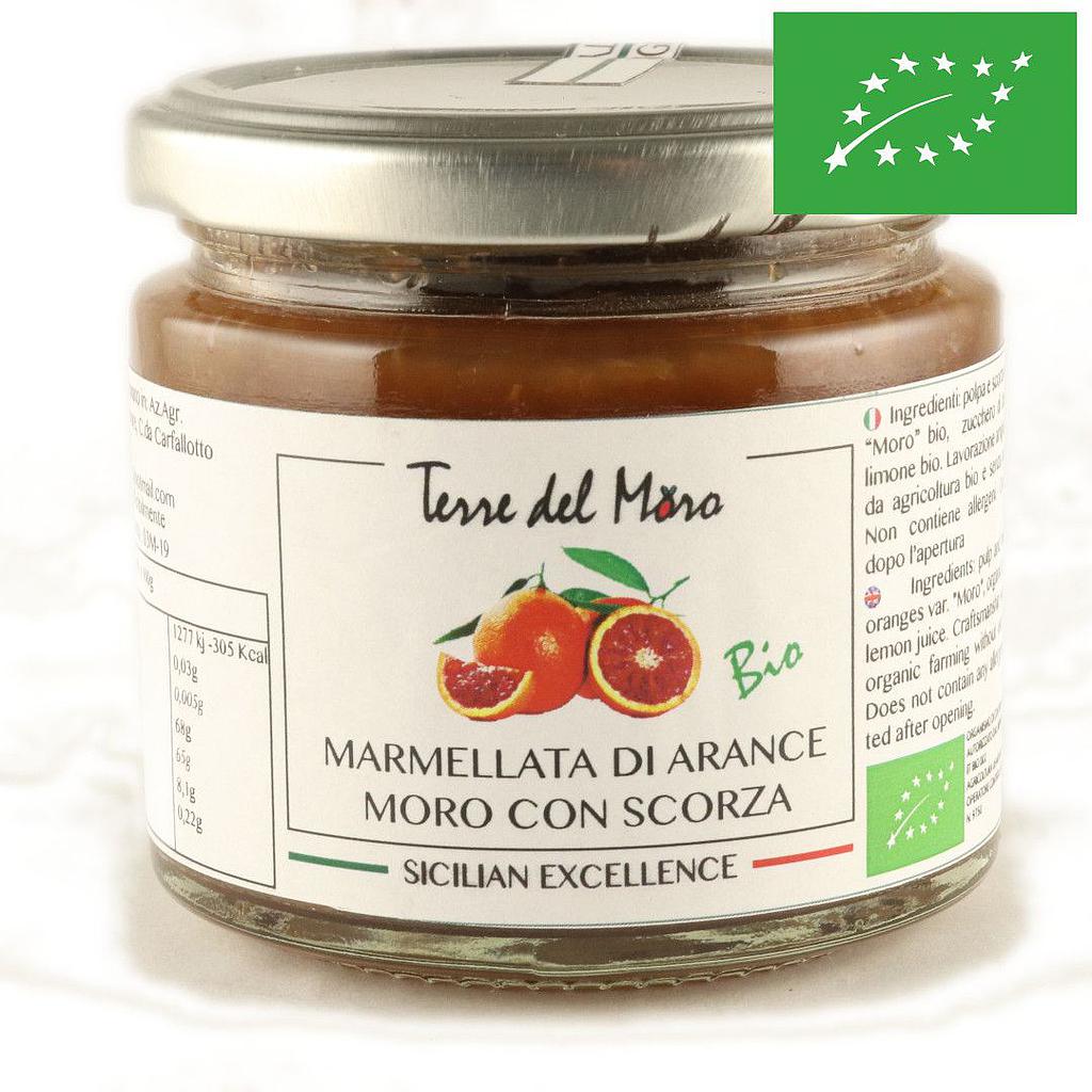 Marmelade aus Moro Orangen mit Schale, 200 g Glas