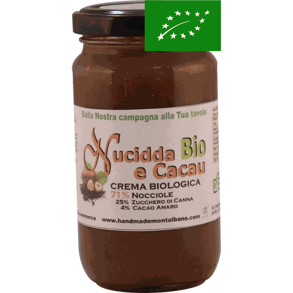 Nucidda e Cacau - crème de noisettes au cacao amer -  200 g
