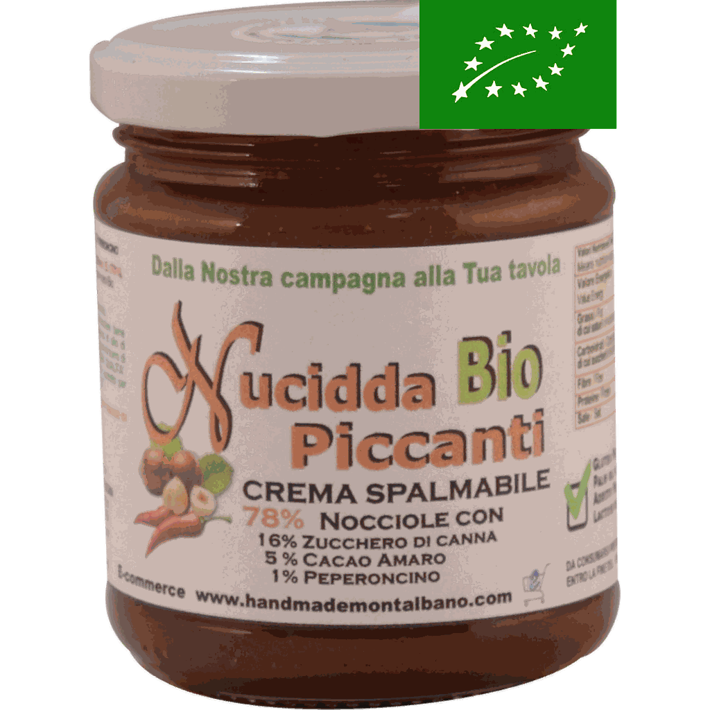 Nucidda Piccanti - crème de noisettes au cacao et piment - 200 g